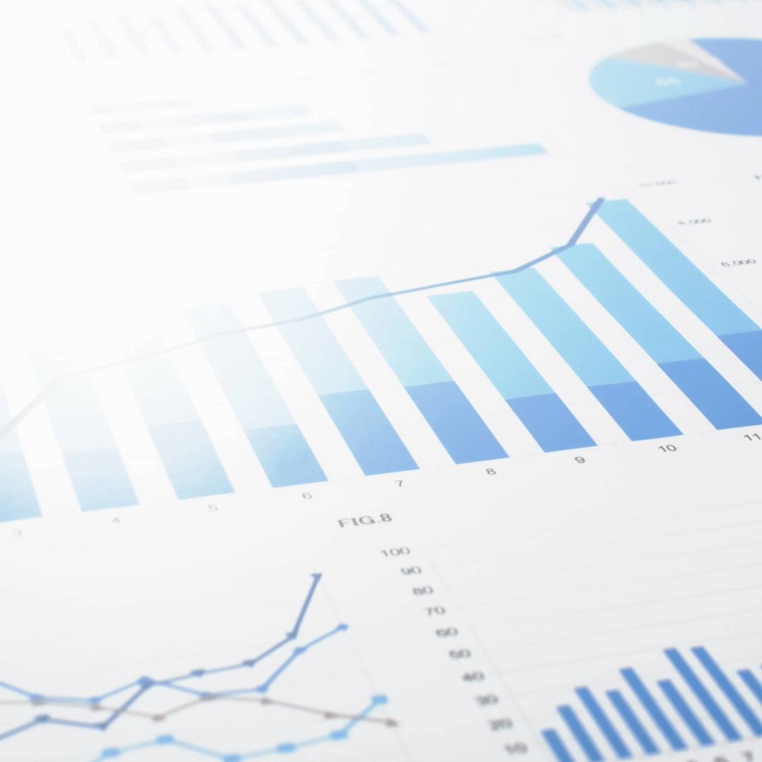 Graphs, charts and numbers symbolising real-world evidence